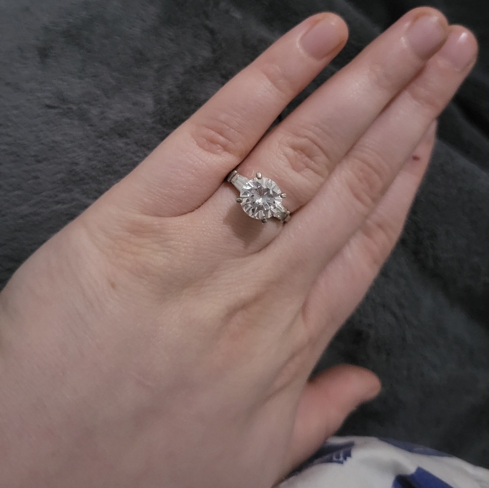 Size 6 moissanite custom ring